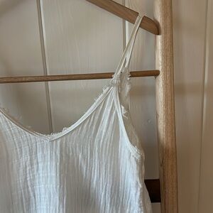 Organic Cotton Muslin Raw Edge Top